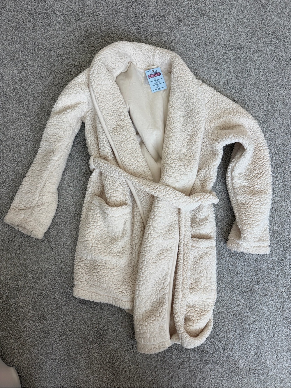 Abercrombie & Fitch Cream Sherpa Robe